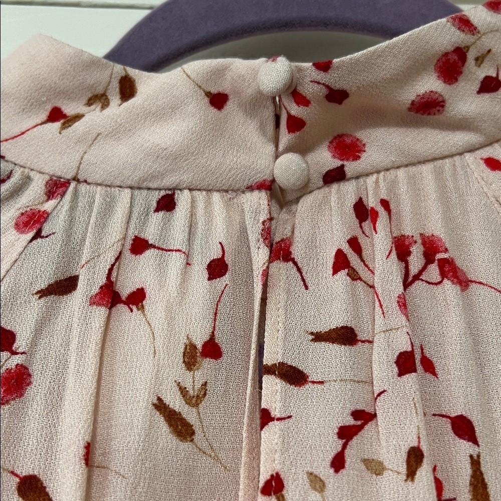 Express Pink Flutter Sleeve Blouse with Peter Pan Collar - Picture 5 of 8